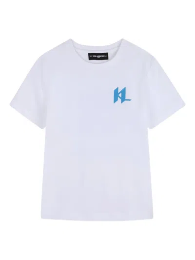Karl Lagerfeld Kids' Graphic-print T-shirt In White