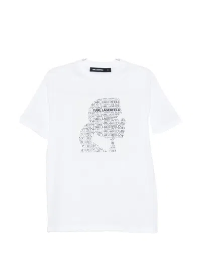 Karl Lagerfeld Graphic Print T-shirt In White