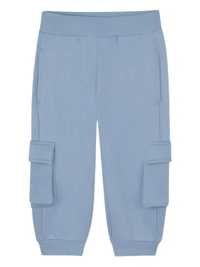Karl Lagerfeld Babies' Graphic Sweatshirt And Cargo Pants Set In Blue