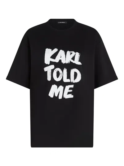 Karl Lagerfeld Graphic T-shirt In Black