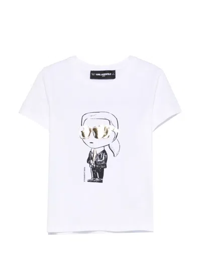 Karl Lagerfeld Kids' Graphic T-shirt In White