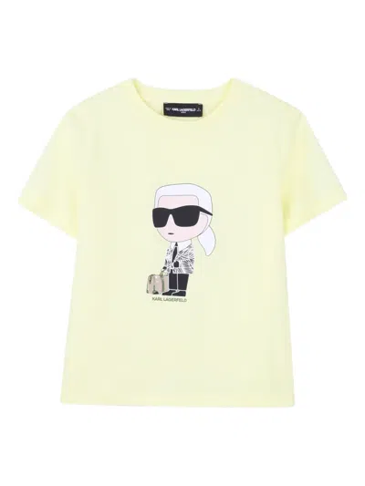 Karl Lagerfeld Kids' Graphic T-shirt In Brown