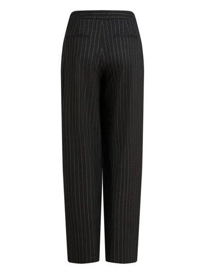 KARL LAGERFELD KARL LAGERFELD GRAY PANTS WITH SILVER STRIPES