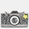 Karl Lagerfeld Grey Acrylic Seventees Camera Clutch In Multi