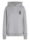 Karl Lagerfeld Grey Logo Print Hoodie In Gray