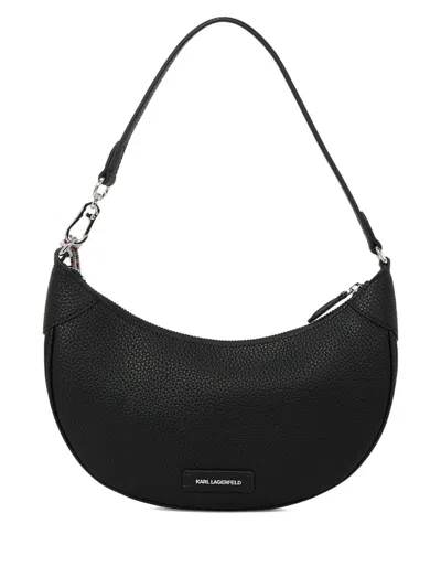 Karl Lagerfeld Halbmondförmige Schultertasche In Black