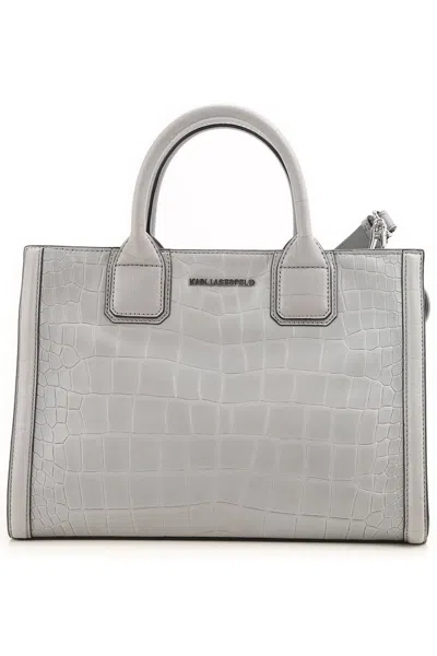 Pre-owned Karl Lagerfeld Handbag K/klassik Croco Tote