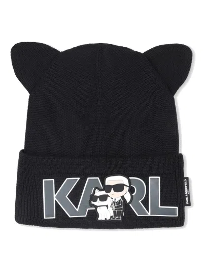 Karl Lagerfeld Hat With Logo In Purple