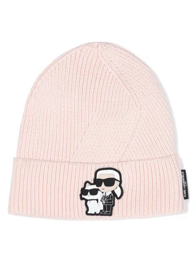 Karl Lagerfeld Hat With Logo In Pink