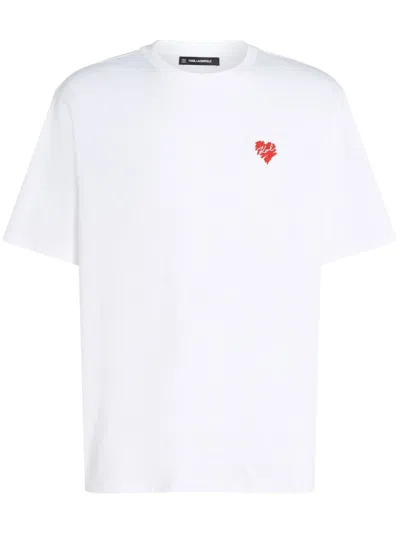 Karl Lagerfeld Heart-motif Shirt In White