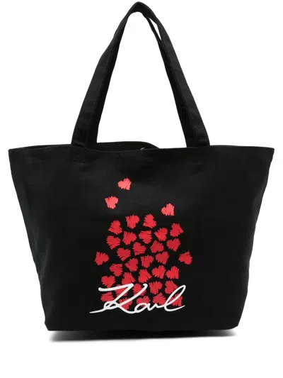 Karl Lagerfeld Heart-print Tote Bag