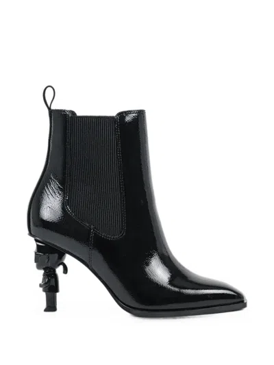 Karl Lagerfeld Heeled Ankle Boots In Black