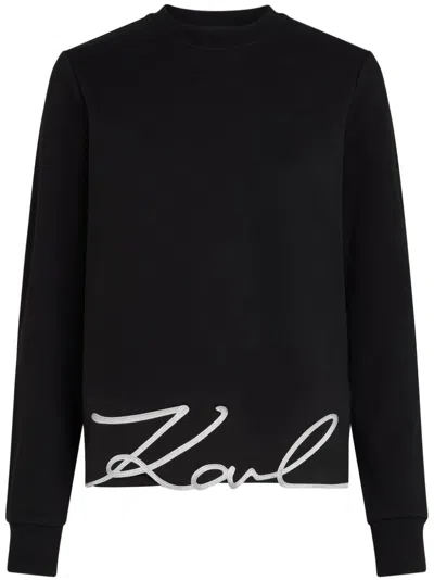 KARL LAGERFELD HEM SIGNATURE SWEATSHIRT