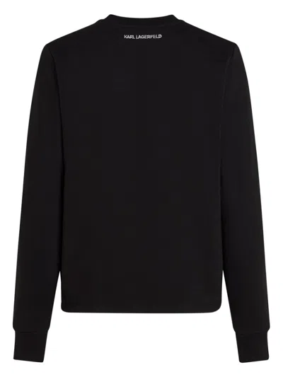 Karl Lagerfeld Hem Signature Sweatshirt In Black