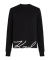 Karl Lagerfeld Karl Signature Hem Sweatshirt In Black
