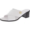 Karl Lagerfeld Henry-k Womens Leather Block Heel Slide Sandals In Multi