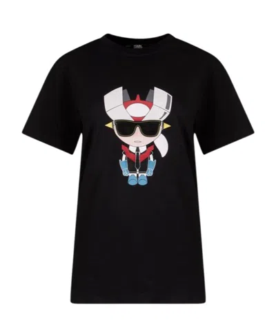 Karl Lagerfeld Hero Ikonik Karl T-shirt In Black