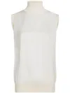 Karl Lagerfeld High-neck Top In Neutrals
