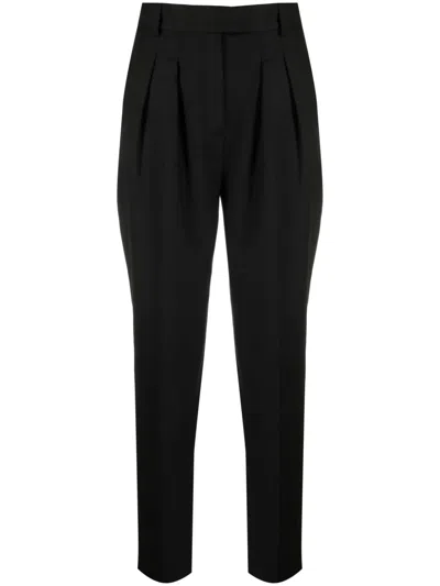 Karl Lagerfeld High-rise Cropped Trousers In Black