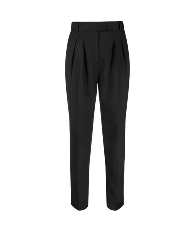 Karl Lagerfeld High-rise Cropped Trousers In Black