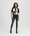 Karl Lagerfeld Logo-print Skinny Jeans In Black