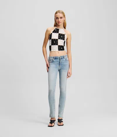 Karl Lagerfeld High-rise Split-hem Skinny Jeans