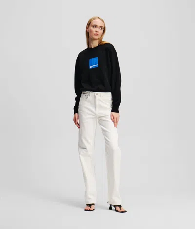 Karl Lagerfeld High-rise Straight Jeans In White