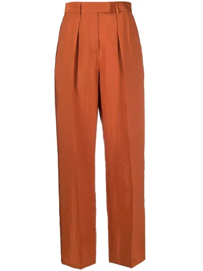 Karl Lagerfeld High-rise Tailored Trousers In Orange
