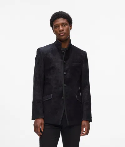 KARL LAGERFELD HIGH STAND COLLAR BLAZER