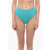 Karl Lagerfeld High Waist Bikini Bottom With Silver Logo