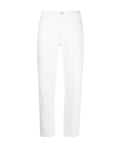 Karl Lagerfeld High Waist Denim Trousers In White