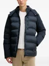Karl Lagerfeld Hooded Jacket In Blue