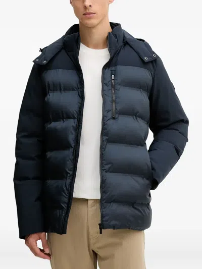 Karl Lagerfeld Hooded Jacket In Blue