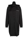 Karl Lagerfeld Hooded Packable Raincoat In Black