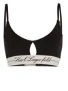 Karl Lagerfeld Hotel Karl Peephole Bra In 黑色
