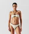 Karl Lagerfeld Hotel Karl Bandeau Bikini Top In Metallic