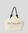 Karl Lagerfeld Hotel Karl Beach Tote Bag In Metallic