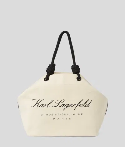 Karl Lagerfeld Hotel Karl Beach Tote Bag In Metallic
