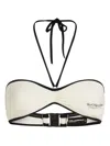 Karl Lagerfeld Hotel Karl Bandeau Bikini Top In White