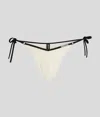 Karl Lagerfeld Hotel Karl Crochet Bikini Bottoms In White