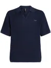 Karl Lagerfeld Hotel Karl Crochet Polo Shirt In Blue