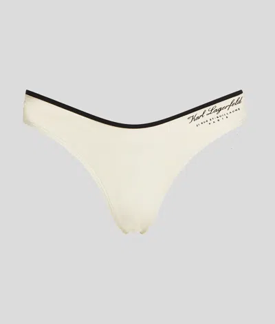 Karl Lagerfeld Hotel Karl High-rise Bikini Bottoms In Green
