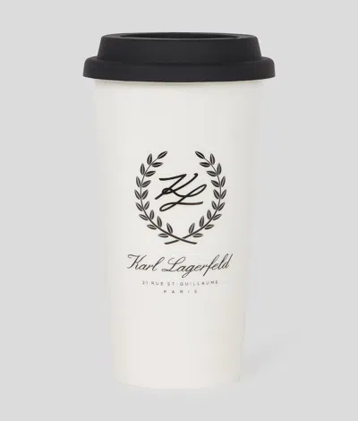 Karl Lagerfeld Hotel Karl Large Travel Mug In Sand