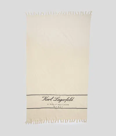 Karl Lagerfeld Hotel Karl Linen Blend Beach Towel