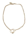 Karl Lagerfeld Hotel Karl Necklace Woman Necklace Gold Size - Brass, Glass In Gold