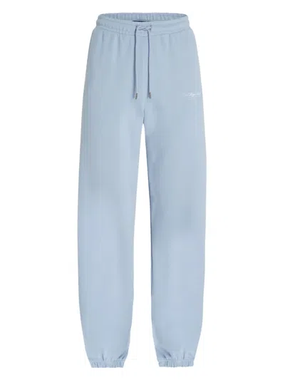 Karl Lagerfeld Hotel Karl Organic Cotton Track Pants In Blue