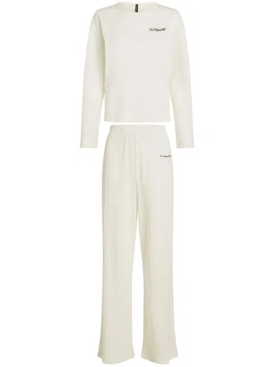 Karl Lagerfeld Hotel Karl Pyjama Set In Neutrals