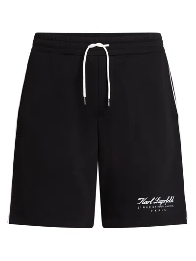 Karl Lagerfeld Hotel Karl Medium-length Boardshorts In Black