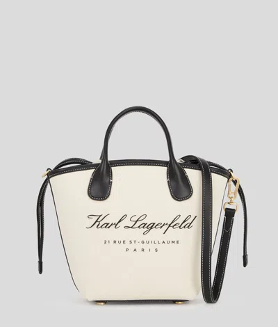 Karl Lagerfeld Hotel Karl Small Canvas Tote Bag