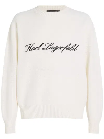 Karl Lagerfeld Hotel Karl Sweater In White